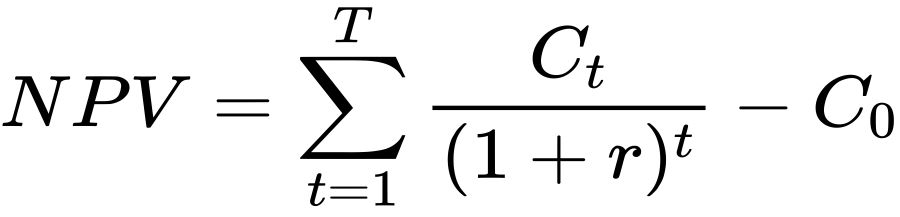 Net Present Value Formula Net Present Value Formula